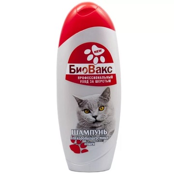 Шампунь Биовакс для кошек короткошерстных пород\355мл\15