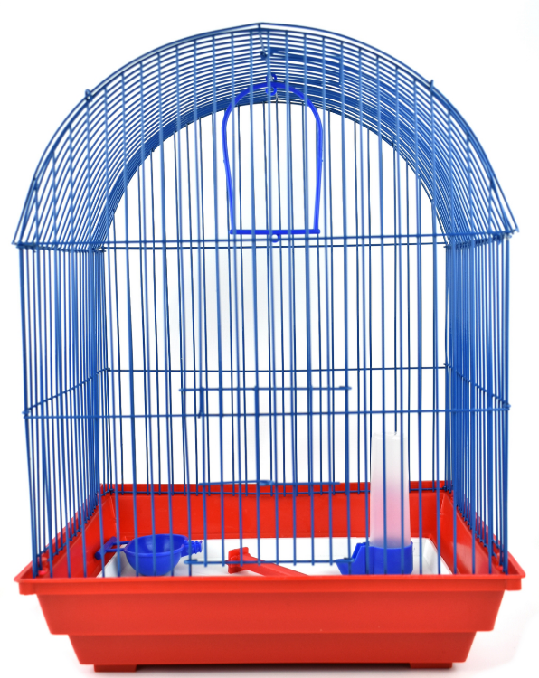 Клетка для птиц большая полукруглая комплект (440)\35х28х52см