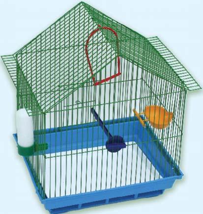 Клетка для птиц малая Домик комплект (410)\35х28х43см