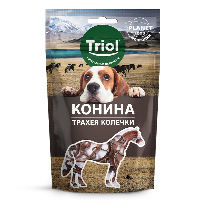 Лакомство для собак PLANET FOOD "Трахея конская в колечках"\30г\10171084\Триол