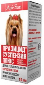 Празицид-суспензия ПЛЮС для собак (10мл на 30кг)\Аписан