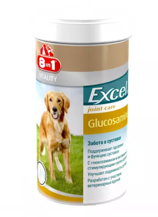 8в1Excel Glucosamine для СОБАК\добавка для суставов с глюкозамином+витС\55табл\1табл на 6кг\290