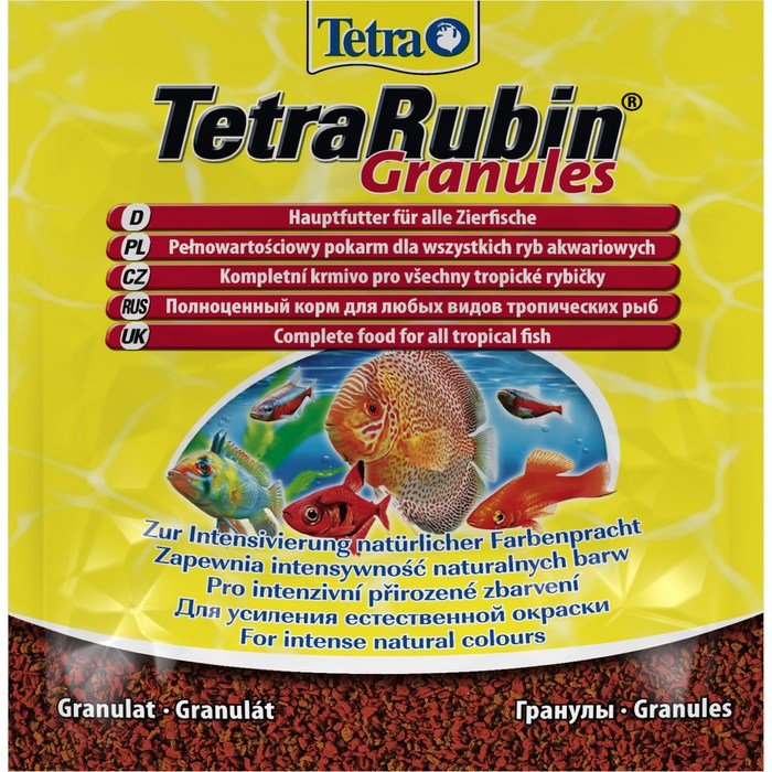 ТetraRubin корм для рыб хлопья для окраса