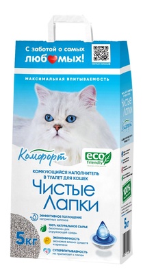 Наполн\Чистые лапки\для кошек\Комкующийся