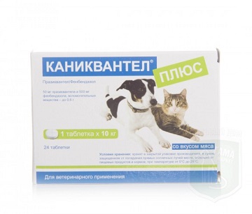 Каниквантел + 24таб антигельминтик для собак и кошек\1таб на 10кг\66581