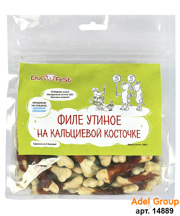 Дог Фест\Филе утиное на кальциевой косточке\500г\пакет\20\928887810